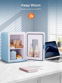 FOHERE 2 az 1-ben mini hűtőszekrény 15 L, DC/AC, Eco mód - kék 5