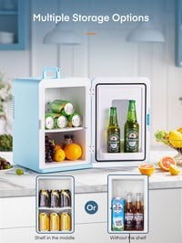 FOHERE 2 az 1-ben mini hűtőszekrény 15 L, DC/AC, Eco mód - kék 2