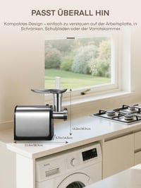 FOHERE 3az1-ben elektromos húsdaráló szalámitöltővel és 3 rozsdamentes lemezzel 8