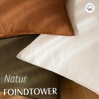 Foindtower 2 ks obliečok na vankúš 50x50 cm krémovobiele ľanové boho dekoratívne obliečky na vankúše na pohovku do obývačky a spálne vo farmárskom štýle 4