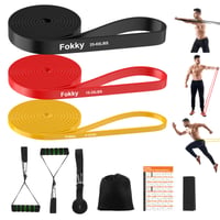 Set 3 Benzi Elastice Fitness Fokky, 1,5 m, cu Ancoră pentru ușă, Husă de protecție, 2 Mânere și Sac de transport 1
