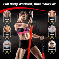 Fokky Fitneszbandok Szett Ajtóhorgony Védőpárnával Edzéshez Jóga Pilates - Light Yellow, Bright Red, Dark Black 6