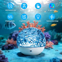 Fokky LED projektor zvjezdanog neba, noćno svjetlo s oceanskim valovima u 16 boja za djecu, aurora lampa s daljinskim upravljačem, galaktički projektor za zabave 6