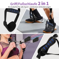 Fokky Pilates Bar Set so 6 odporovými gumami 20-180 LBS, skladacia pilates tyč s cvičebnými gumami, fitness, jóga, crossfit, strečing, domáce cvičenie 7
