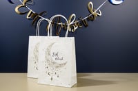 Darčeková taška Folat Eid Mubarak na ramadánsku výzdobu s motívom hviezd a mesiaca – 20x10x27 cm – balenie 6 ks 2
