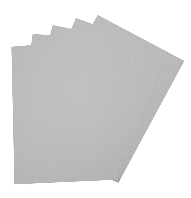 folia 23580 Penové dosky – 5 ks, 2 mm, 29 x 40 cm, svetlosivé – na kreatívne ručné práce