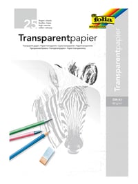 Folia 8050/25 Priehľadný skicovací papier A3, 80 g/m², 25 listov, biely priesvitný pauzovací papier na kreslenie a skicovanie 1