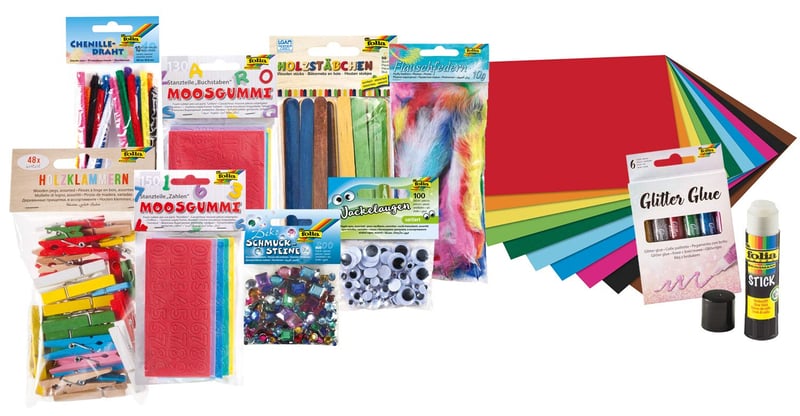folia Bastel-Bundle XXL Vianočná kreatívna súprava pre deti a rodinu, veľký DIY kreatívny set pre dievčatá a chlapcov