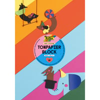 Folia Farebný papier v bloku A4 130g/m² 20 listov 10 farieb mix na scrapbooking, výrobu dekorácií na okná a pohľadníc, kreatívny papier 1