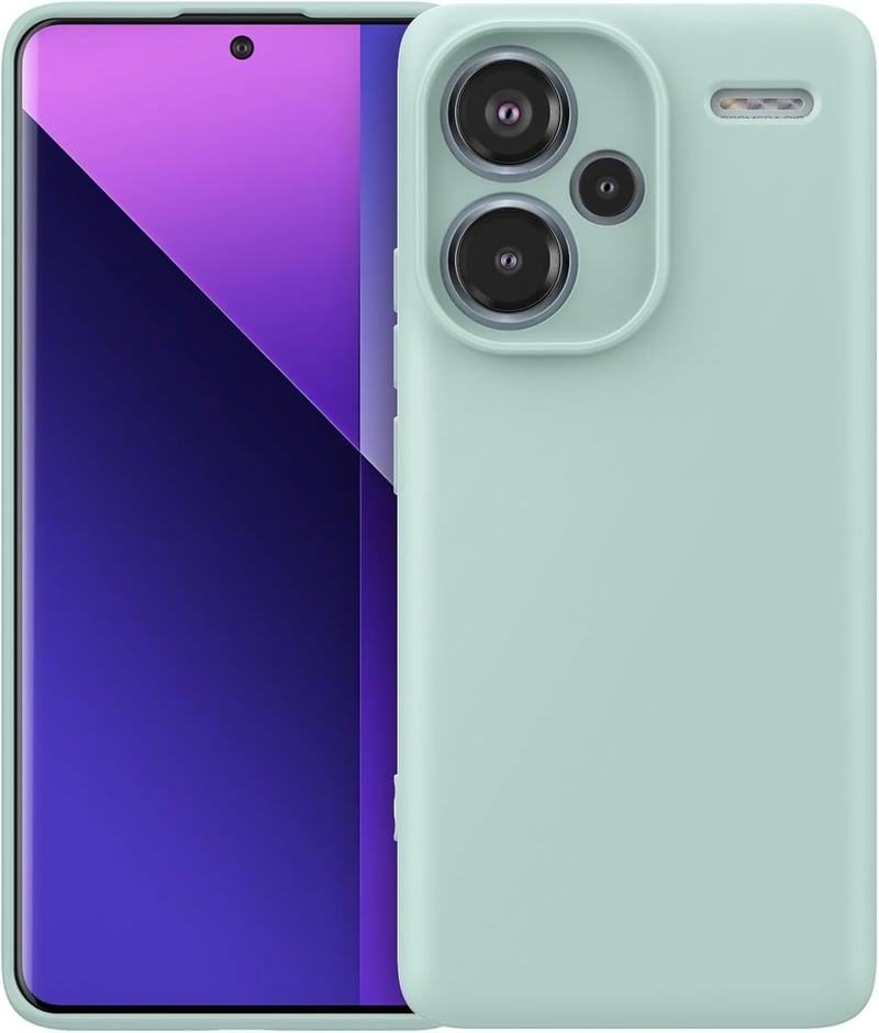 Foluu Folyékony Szilikon Tok Xiaomi Redmi Note 13 Pro Plus 5G Telefonhoz - Ütésálló Védőtok Mikroszálas Béléssel, Vékony Kialakítás, Világos