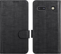 Foluu Google Pixel 7a Tárca Tok - Prémium Bőr Flip Case Kártyatartóval, Mágneses Zárral és Állvánnyal, TPU Ütésálló Védelem, Fekete 8