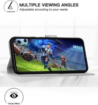 Foluu Google Pixel 8 Flip Tok - Prémium Műbőr Pénztárca Tok Kártyatartóval, Állvánnyal és Mágneses Zárral, TPU Keret, Ütésálló (Szürke) 2