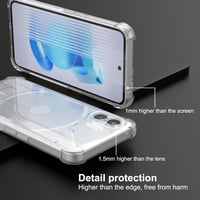 Foluu Nothing Phone (2) Átlátszó Tok - Ütésálló TPU Szilikon Védőtok Megerősített Sarkokkal, Karcálló, Vékony Kialakítás 2023 Modellhez 2