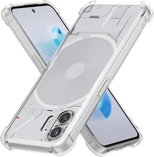 Foluu Nothing Phone (2) Átlátszó Tok - Ütésálló TPU Szilikon Védőtok Megerősített Sarkokkal, Karcálló, Vékony Kialakítás 2023 Modellhez