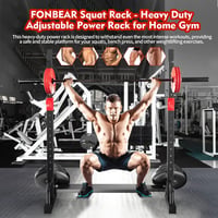 FONBEAR Állítható Squat Stand 250kg Súlyemelő Pad Edzőpad Otthoni Edzőterem 2