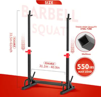 FONBEAR Állítható Squat Stand 250kg Súlyemelő Pad Edzőpad Otthoni Edzőterem 4