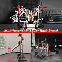 FONBEAR Állítható Squat Stand 250kg Súlyemelő Pad Edzőpad Otthoni Edzőterem 5