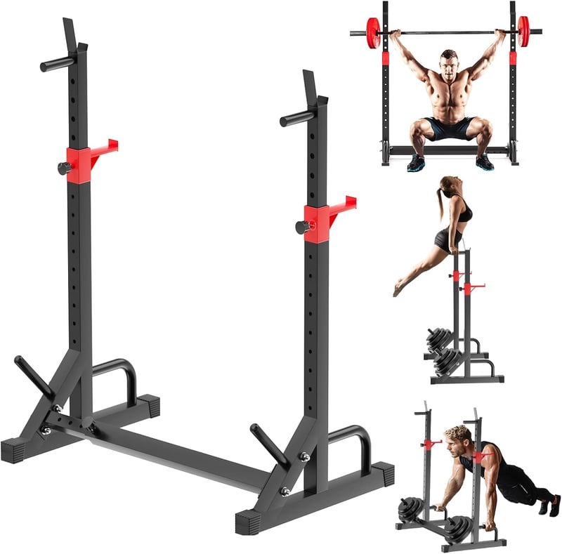 FONBEAR Állítható Squat Stand 250kg Súlyemelő Pad Edzőpad Otthoni Edzőterem