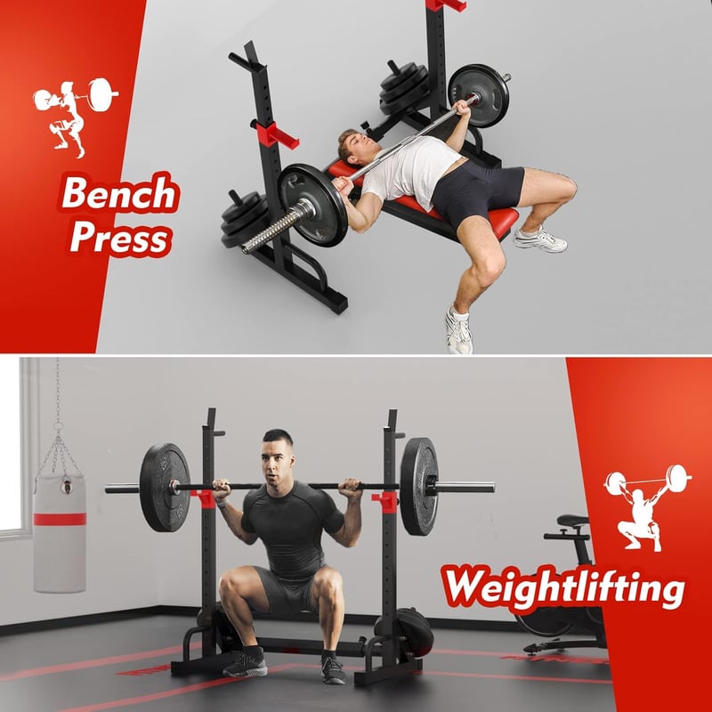 FONBEAR Állítható Squat Stand 250kg Súlyemelő Pad Edzőpad Otthoni Edzőterem