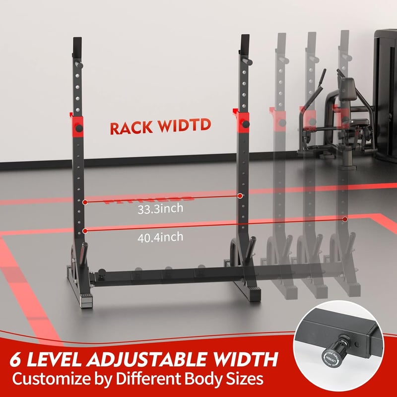 FONBEAR Állítható Squat Stand 250kg Súlyemelő Pad Edzőpad Otthoni Edzőterem