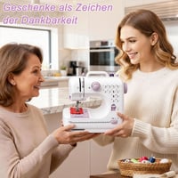 Šijací stroj FONCOOD pre začiatočníkov s 12 stehmi a 42-dielnou sadou príslušenstva, elektrický prenosný šijací stroj pre deti a dospelých, fialová/biela 4