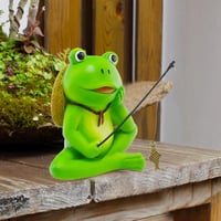 Záhradná dekorácia FONDUO Frosch – Žaba na hranu kvetináča – Vonkajšia dekorácia odolná voči poveternostným vplyvom na balkón, do záhrady, na Veľkú noc – 8x5x21 cm, verzia F 8
