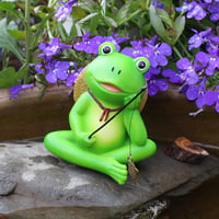 Záhradná dekorácia FONDUO Frosch – Žaba na hranu kvetináča – Vonkajšia dekorácia odolná voči poveternostným vplyvom na balkón, do záhrady, na Veľkú noc – 8x5x21 cm, verzia F 1
