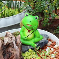 Záhradná dekorácia FONDUO Frosch – Žaba na hranu kvetináča – Vonkajšia dekorácia odolná voči poveternostným vplyvom na balkón, do záhrady, na Veľkú noc – 8x5x21 cm, verzia F 3