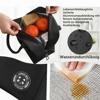 FONHREW Termotaška 6L Čierna Izolovaná taška na obed pre ženy Termotaška do práce do školy na piknik na cestovanie Malá taška na obed (Lunch Bag) 5