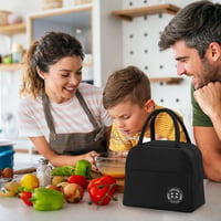 FONHREW Termotaška 6L Čierna Izolovaná taška na obed pre ženy Termotaška do práce do školy na piknik na cestovanie Malá taška na obed (Lunch Bag) 6