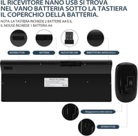 Fonicer 2.4GHz Wireless Ergonomikus Billentyűzet és Egér Szett PC Laptophoz 7