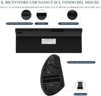 Fonicer 2.4GHz Wireless Ergonomikus Billentyűzet és Egér Szett PC Laptophoz 6