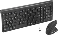 Fonicer 2.4GHz Wireless Ergonomikus Egér és Billentyűzet Szett Fekete 1