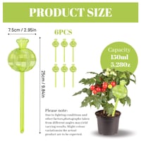 Globuri de udare Fonyet, 6 bucăți, sistem automat de irigare pentru plante, 150 ml, pentru plante de apartament și ghivece, sistem de auto-udare pentru vacanță și utilizare zilnică 2