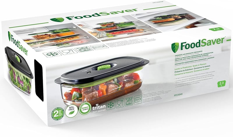 FoodSaver 2,3L vákuumtartály légmentesen záródó ételtárolóhoz BPA mentes