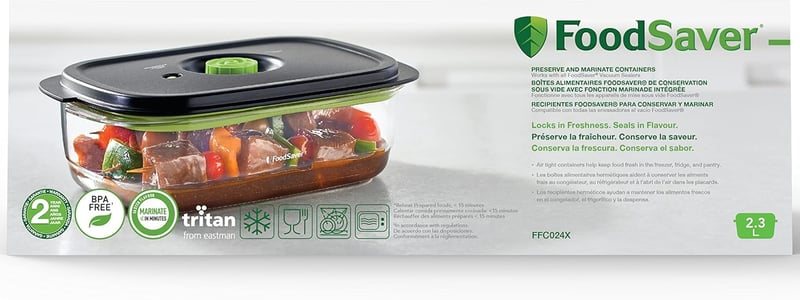 FoodSaver 2,3L vákuumtartály légmentesen záródó ételtárolóhoz BPA mentes