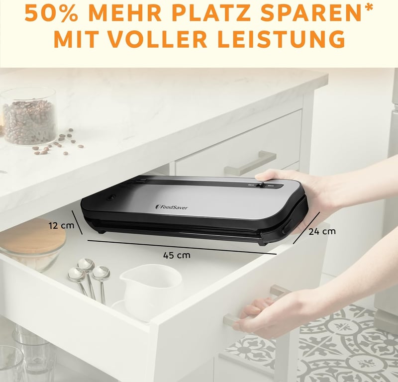 FoodSaver VS1290X vákuumozó gép - 5x hosszabb frissesség, 50% helytakarékos