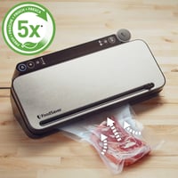 Sistem de vidare multifuncțional FoodSaver VS3190X cu aparat de vidare manual, 1 rolă de vidare, 4 pungi de vidare și 4 pungi cu fermoar, argintiu-negru 3