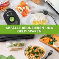 Sistem de vidare multifuncțional FoodSaver VS3190X cu aparat de vidare manual, 1 rolă de vidare, 4 pungi de vidare și 4 pungi cu fermoar, argintiu-negru 7