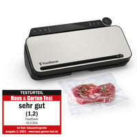 Sistem de vidare multifuncțional FoodSaver VS3190X cu aparat de vidare manual, 1 rolă de vidare, 4 pungi de vidare și 4 pungi cu fermoar, argintiu-negru 1