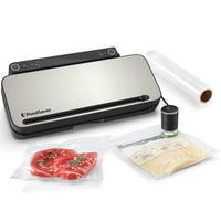 Sistem de vidare multifuncțional FoodSaver VS3190X cu aparat de vidare manual, 1 rolă de vidare, 4 pungi de vidare și 4 pungi cu fermoar, argintiu-negru 2
