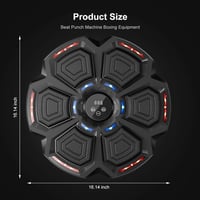 FOOING Okos Boxzsák Bluetooth Zenével, LED Fénnyel és 9 Sebességfokozattal, Fekete Edzőeszköz Kesztyűvel Otthoni Edzéshez 2