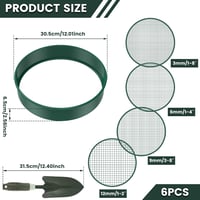 Foppla Kerti Szita 30 cm Rozsdamentes Acél 4 Cserélhető Szitabetéttel Komposzthoz 2