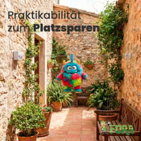 FORA Výsuvná nástenná šnúra na bielizeň 10 m - Dvojitá nerezová šnúra 2x5 m, uzamykateľný mechanizmus, max. 20 kg, úspora miesta, ABS telo 7