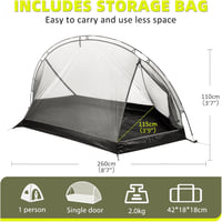 Forceatt 1 személyes ultralight sátor, vízálló kupola sátor gyors összeállítással - Dark Green-1 Person 2