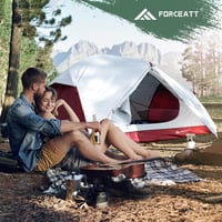 Forceatt 2-3 személyes kemping sátor, 2 ajtó, vízálló, szélálló, ultralight hátizsák sátor 6