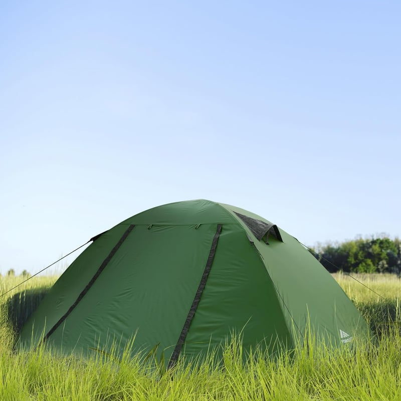 Forceatt 2-4 személyes vízálló kuppelsátor, ultrakönnyű, gyors felépítésű trekking sátor - 2 Person Dark Green