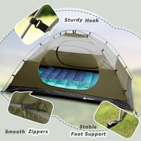 Forceatt 2-4 személyes vízálló kuppelsátor, ultrakönnyű, gyors felépítésű trekking sátor - 2 Person Green 4