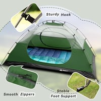 Forceatt 2-4 személyes vízálló kuppelsátor, ultrakönnyű, gyors felépítésű trekking sátor - 2 Person Dark Green 4