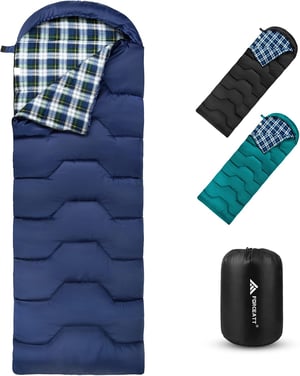 Sac de dormit Forceatt pentru adulți din flanel, 4 anotimpuri, hidrofug, -8°C - 15°C, pentru drumeții în interior și exterior pe timp de iarnă, ușor și călduros